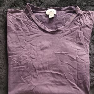 J. Crew Purple V neck Collar Short Sleeve Tee Mens Xl